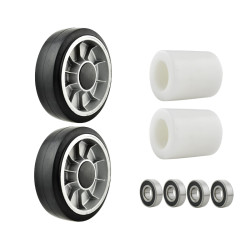 Zestaw kół gumowych i rolek...