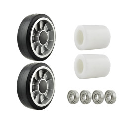Zestaw kół gumowych i rolek...